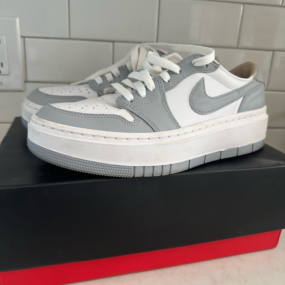 Nike Jordan 1 Elevate Low - white/wolf grey - size 9.5